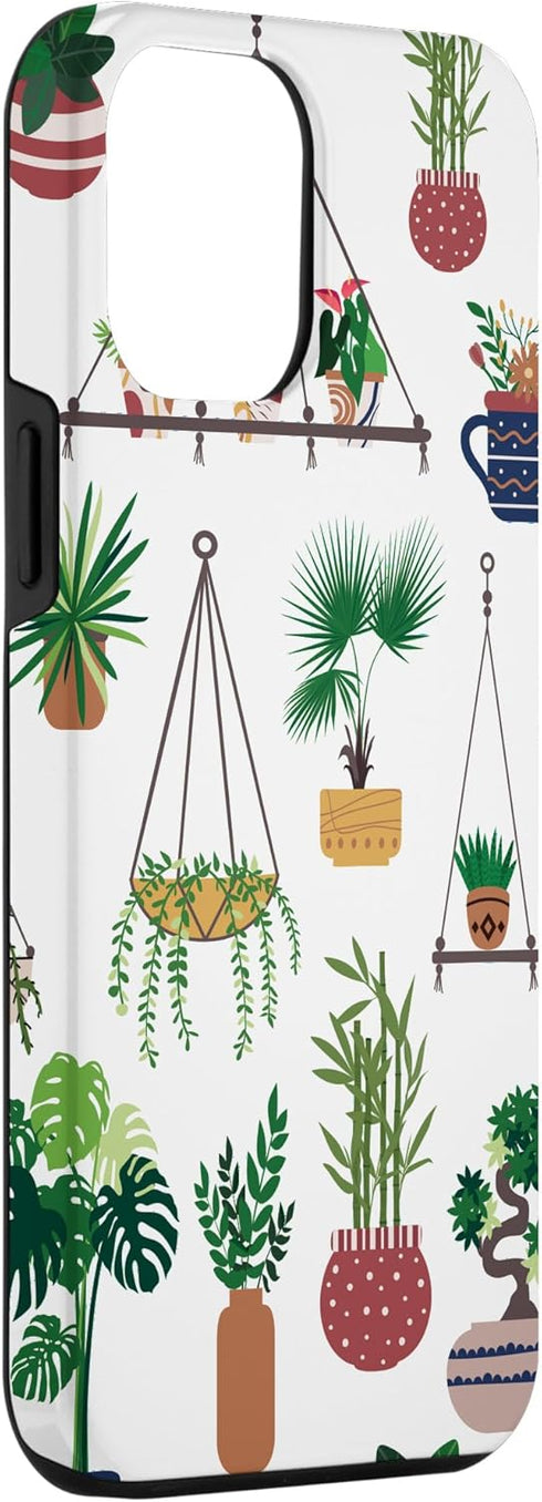 iPhone 12 Pro Max Indoor and Outdoor Plant Illustrations | Boho Nature Art Case...