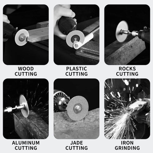 40mm 1.6" Diamond Cutting Wheel with 1/8" Mandrel, for Glass Agates Rocks Ceramic Tile Polishing Cutting, Coated Cutting Discs Cut Off Wheels Rota...