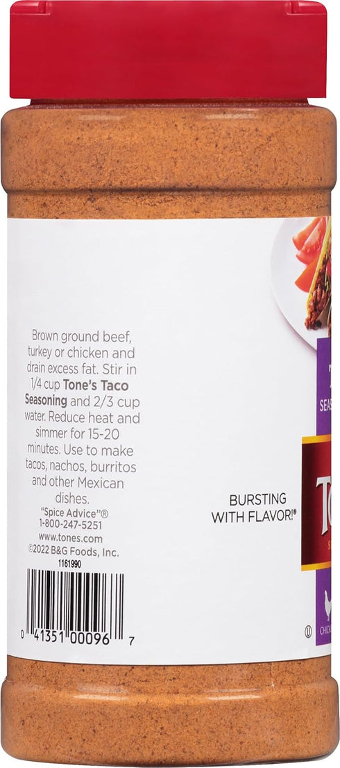 Tone's Taco Seasoning Blend, 10 Ounce...