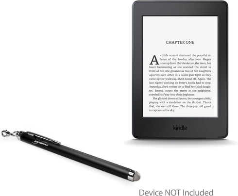 BoxWave Stylus Pen Compatible with Kindle Paperwhite (1st Gen 2012) (Stylus Pen EverTouch Capacitive Stylus, Fiber Tip Capacitive Stylus Pen - Jet...