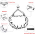 DogsStainless Steel Collar for Training Collar Tough and Durable efficient Training Adjustable and Removable Link Buckle with Comfortable Rubber t...