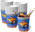 30Pcs Hot Car Happy Birthday Party Decoration Paper Cups Wheels Wild Wheels Race Car Paper Cups for Birthday 3 Styles Party Favors Paper Cups Part...