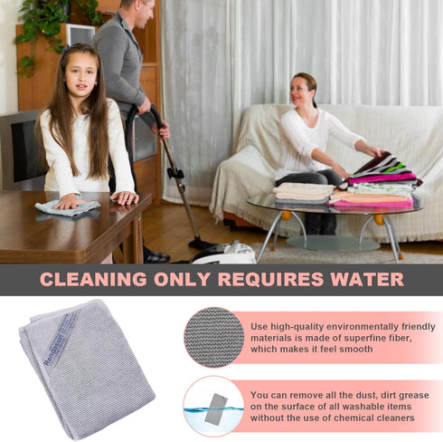 Enviro Cleaning Cloth, for Cleaning Home, car, Restaurant, bar, Hotel Office. Reusable, Absorbent, and Soft, Clean Without Leaving Traces. Grey, 1...