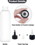 6Pcs 8oz Squeeze Bottles with Black Twist Top Cap, 60ml Clear Dispensing Bottles, Empty Refillable Bottle for Hair Oil Inks, Crafts, Liquids...
