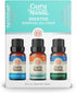 GuruNanda Breathe Essential Oil Set (Pack of 3 x 0.34 Fl Oz) - 100% Pure, Natural & Undiluted Diffuser Oils for Aromatherapy - Helps Support Clear...