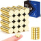 Gold Fridge Magnets 120 Pcs, 10x3mm Small Rare Earth Magnets Tiny Neodymium Office Magnets for Refrigerator, Muti-use Mini Strong Circular Magnets...