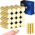 Gold Fridge Magnets 120 Pcs, 10x3mm Small Rare Earth Magnets Tiny Neodymium Office Magnets for Refrigerator, Muti-use Mini Strong Circular Magnets...