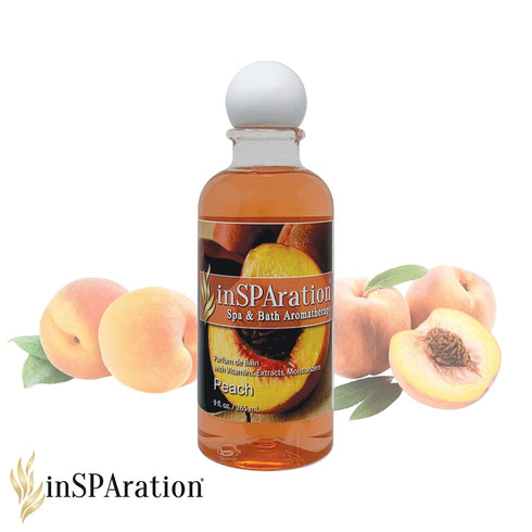 inSPAration Spa and Bath Aromatherapy 121X Spa Liquid, 9-Ounce, Peach...