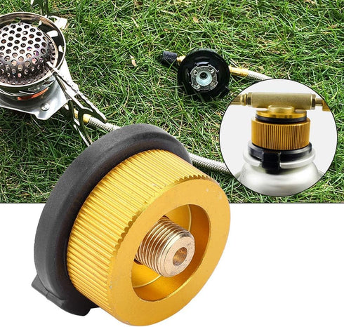 Gas Convert Adapter, Camping Gas Bottle Adapter, Camping Stove Connector Gas Bottle Adaptor for Butane Canister to Screw Gas Cartridge...