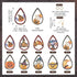 Craftdady 40Pcs Halloween Teardrop Charms Wooden Earring Making Kit Pumpkin Ghost Moon Pendants with Brass Jump Ring & Earring Hooks for Adults Cr...