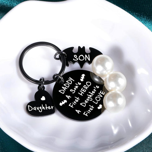 Dad Keychain Gifts from Son Daughter to Daddy Fathers Day Christmas Birthday...