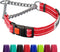 CollarDirect Martingale Dog Collar with Stainless Steel Chain and Quick Release Buckle - Reflective Collar for Large, Medium, Small Dogs - Red, La...