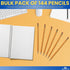 1InTheOffice Pre Sharpened Pencils #2, Pencils with Eraser, 2 HB, Wood-Cased, Black Lead, Yellow Barrel (144)...