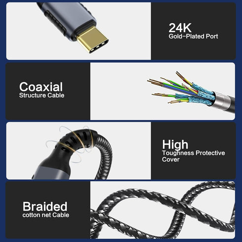 V 240W Right Angle USB 4 Cable for Thunderbolt 4 Cable 2.6 FT USB 4 Coaxial Cable with 40Gbps Data and 8K@30Hz/5K@60Hz,Compatible with Thunderbolt...