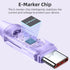 100W USB C to USB C Cable 5A 6.6ft Type C to Type C Cable with LED Display Silicones USB C Charger Cable for Samsung Galaxy S24 S23 S22 S21 A55 A4...