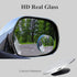 2 pcs Blind Spot Mirrors, 2" Round Ultra-thin Frameless HD Glass Convex Side Rear View Mirror with Wide Angle Adjustable Stick for Cars SUV and Tr...