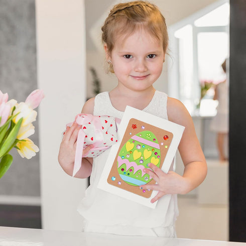 Whaline 700Pcs Easter Card Making Craft Kit Easter Foam Stickers Set Easter Eggs Crafts DIY Egg for Spring Easter Decorations Party Favors Supplie...