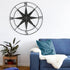 aboxoo Round Metal Compass Decorative Compass Metal Wall Art Hanging Wall Sculpture 11 Inch Black Diameter Farmhouse Decor Indoor or Outdoor Sign...