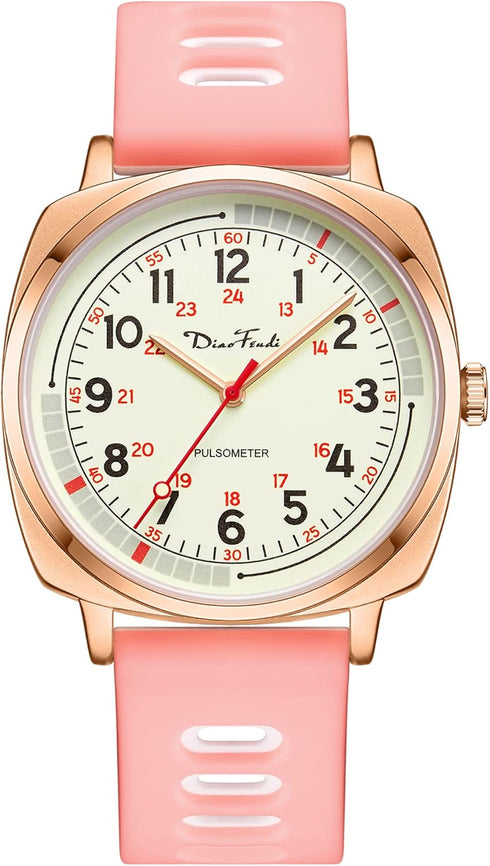 Diaofendi Nurse Watch for Medical Students,Doctors,and 24 Hour, Silicone Strap,Easy to Read Waterproof Watch...