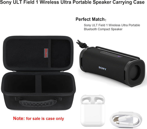 Speaker Carrying Case for Sony ULT Field 1 Wireless Ultra Portable Bluetooth Compact Speaker, IP67 Waterproof Speaker Travel Protective Bag Storag...