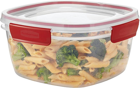 Rubbermaid Easy Find Lids 14-Cup Food Storage Container, Clear with Red Tabs...