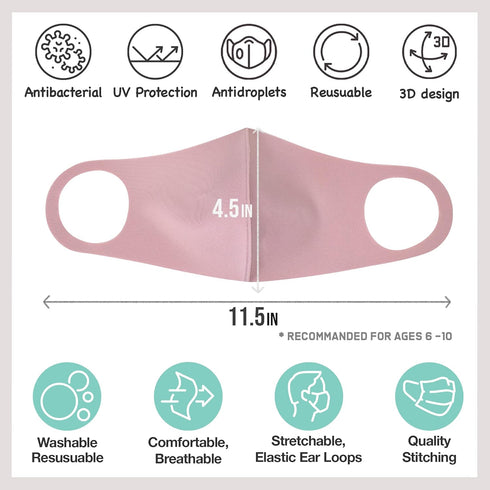 12 Pack Unisex Children Dust Protection, Breathable, Washable and Reusable Face Masks, Boys & Girls (12 PACK, SET XII)...