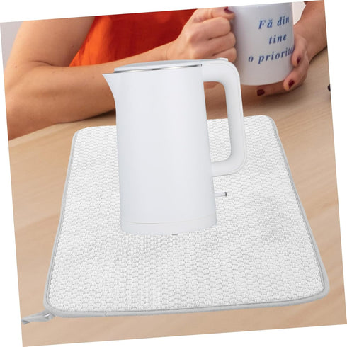 Ciieeo Kitchen Drain Mat Tableware Drying Mat Hot Pads Foldable Drying Mat Drying Pad Countertop Mat Dish Drying Mats Microfiber Dish Drying Mat D...