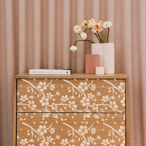 FINGERINSPIRE Cherry Blossom Stencil Template 11.8x11.8inch Plastic Cherry Blossom Branch Drawing Painting Stencils Square Reusable Flowers Stenci...