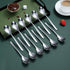 Teaspoons 12 Pieces, Homquen 6.6" Modern Design Stainless Steel Tea Spoons Set, Small Spoon Silver Dishwasher Safe Easy to Clean...