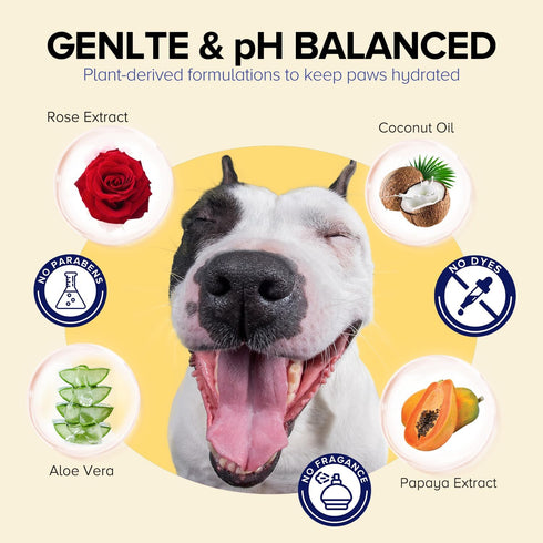 Clean Paws, Dog Paw Cleaner, No-Rinse Foaming Cleanser, Moisturizing & Deodorizing Paw Wash with Silicone Bristle Brush, Deep Clean, Easy & Portab...