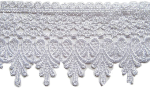 YYCRAFT 5 Yards White Lace Edge Trim Wedding Applique DIY Sewing Crafts(Width:3.5")...