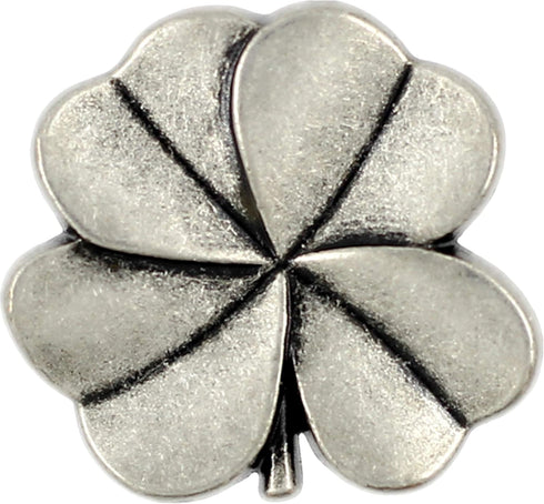Bezelry 12 Pieces Clover Metal Shank Buttons. 20mm (3/4 inch) (Antique Silver)...