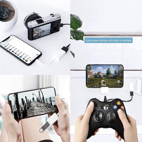 Lightning to USB Camera Adapter, Apple MFi Certified USB OTG Cable Converter for iPhone 14 13 12 11 Pro Max XS XR X 8 iPad, Support Camera, Card R...