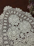 Hetao 16x27 100% Cotton Handmade Crochet lace Table Runners Oblong Tablecloth Doilies Doily,Beige...