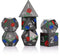 DND Metal Dice Set,Polyhedral Dice Set-Hand-Coloured Rose D&D Dice Set,Perfect in Gift Metal Box for DND Dungeons and Dragons MTG RPG Role Playing...