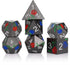 DND Metal Dice Set,Polyhedral Dice Set-Hand-Coloured Rose D&D Dice Set,Perfect in Gift Metal Box for DND Dungeons and Dragons MTG RPG Role Playing...