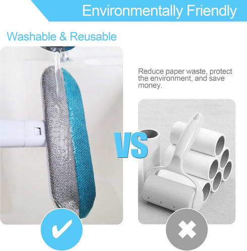 Pet Hair Removal Tool 2 Pieces, Dog and Cat Hair Remover for Couch Carpet Furniture, 4 in 1 Multifunctional Pet Hair Removal Broom, Cleaning Brush...
