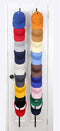 Perfect Curve CapRack | Over-The-Door Hat Organizer for Baseball Caps | 2 Straps, Holds 18-36 Adjustable Caps | Black...