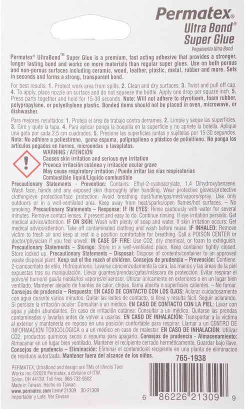 Permatex 21309 Ultra Bond Super Glue, 5 g...