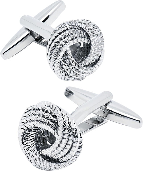 Hollow Out Twist Knot Shape Men's Cufflinks In Gift Case Silver / 14K Gold Plated Cufflinks for Men Jewelry for Wedding Party Business Birthday An...