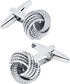 Hollow Out Twist Knot Shape Men's Cufflinks In Gift Case Silver / 14K Gold Plated Cufflinks for Men Jewelry for Wedding Party Business Birthday An...