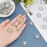 UNICRAFTALE 50pcs Multi-Petal Flower Bead Caps - Stainless Steel, Small Hole Cones End Caps for DIY Jewelry Making and Crafting - 24x24x3mm, Hole ...