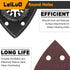 LEILUO 127 Pcs Oscillating Tool Sanding Pad Kit 2Pcs 3-1/2 Inch Triangle Sanding Pads 2Pcs Fingertip Sand Pad 120Pcs Sandpaper 3Pcs Adapters Compa...