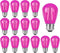 S14 Pink LED Bulb S14 Replacement LED Light Bulbs 2W Plastic Shatterproof LED Night Bulb E26 Base Pink String Lights Waterproof Vintage Bulb for C...