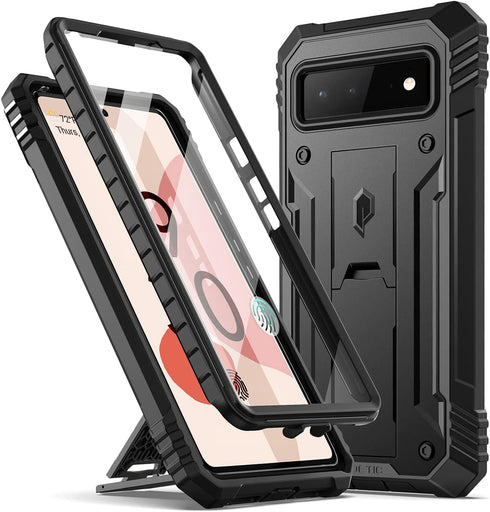 Poetic Revolution Case Compatible with Pixel 6 5G, Full Body Rugged Shockproof Protective Cover Case with Kickstand, Built-in Screen Protector Wor...