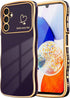 MINSCOSE for Samsung Galaxy A14 5G Phone Case,Luxury Cute Curly Wave Frame with Love Heart Plating Pattern,Raised Full Camera Lens Protection Cove...
