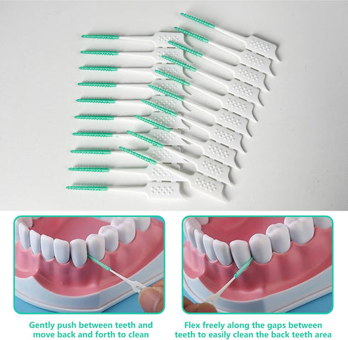 Soft Silicone interdental Brush, Braces Brush, Corrective interdental Brush, Adaptive interdental Brush, Disposable interdental Brush, Suitable fo...