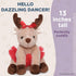Bearington Dazzling Dancer Ballerina Plush, 13 Inch Stuffed Reindeer, Christmas Stuffed Animal...