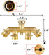 Heavy Duty Garden Faucet Splitter Hose Splitter (4-Way Brass)...