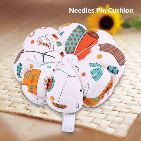 Wrist Pin Cushion, Pumpkin Shaped Pincushions Band Wearable Needle Finger Wristband Cushions Pins Holder Elastic Strap Quilting Pop Snap Ring Sewi...